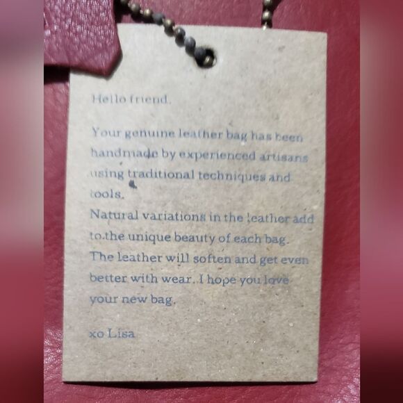 Lisa Leonard ruby red hobo Your heart is mine. Shoulder purse NWT - Picture 10 of 10